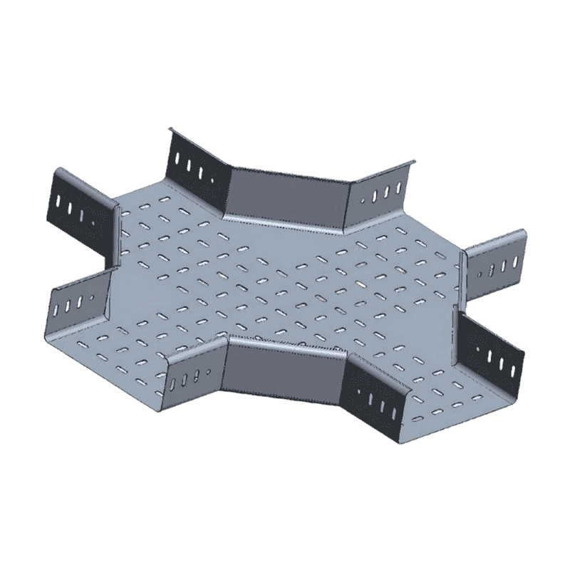 Perforated cable tray cross Perforated cable tray cross